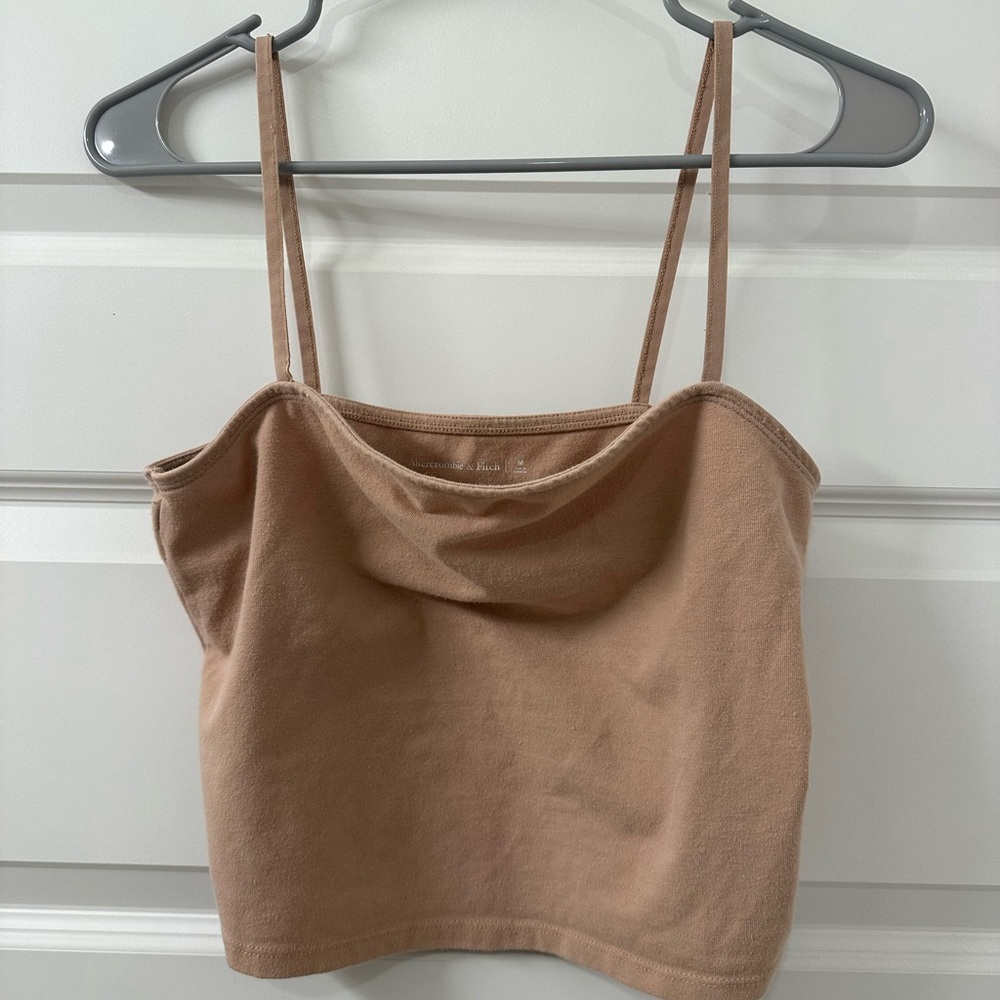 Abercrombie tan squareneck cami tank Sz M